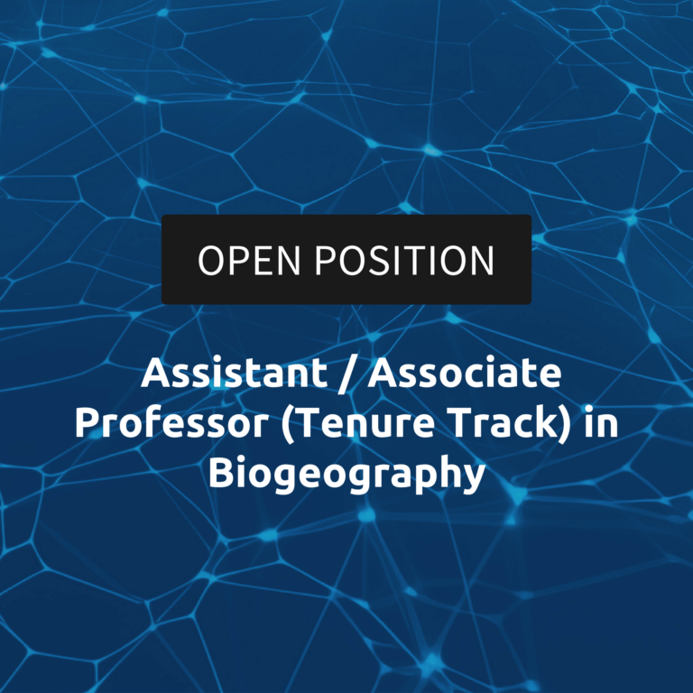 Assistant / Associate Professor (Tenure Track) in Biogeography