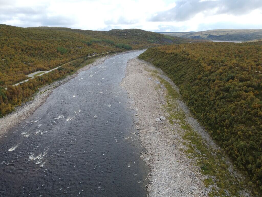 The Tana River near the rapid Alaköngäs. Photo: Mikel Calle.