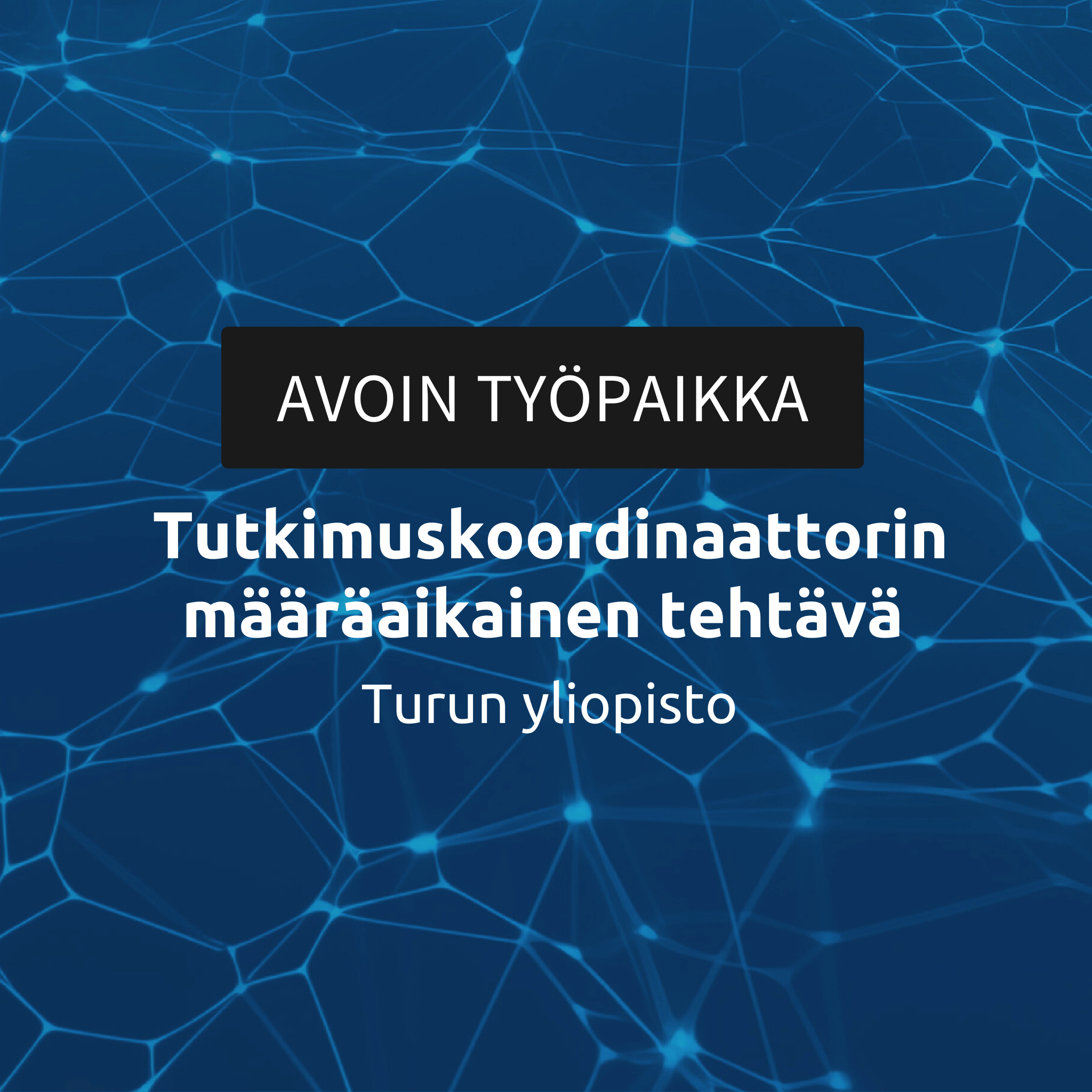 Avoin työpaikka tutkimuskoordinaattori