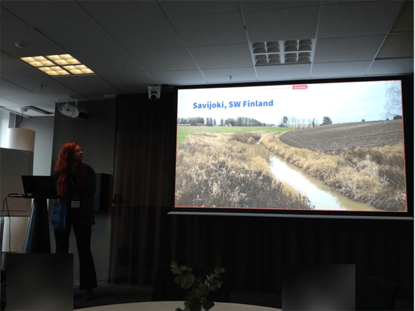 Presenting at the conference venue