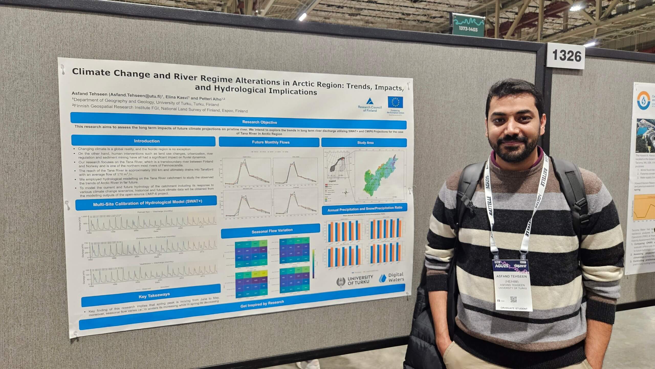 octoral Researcher Asfand Tehseen presenting a poster