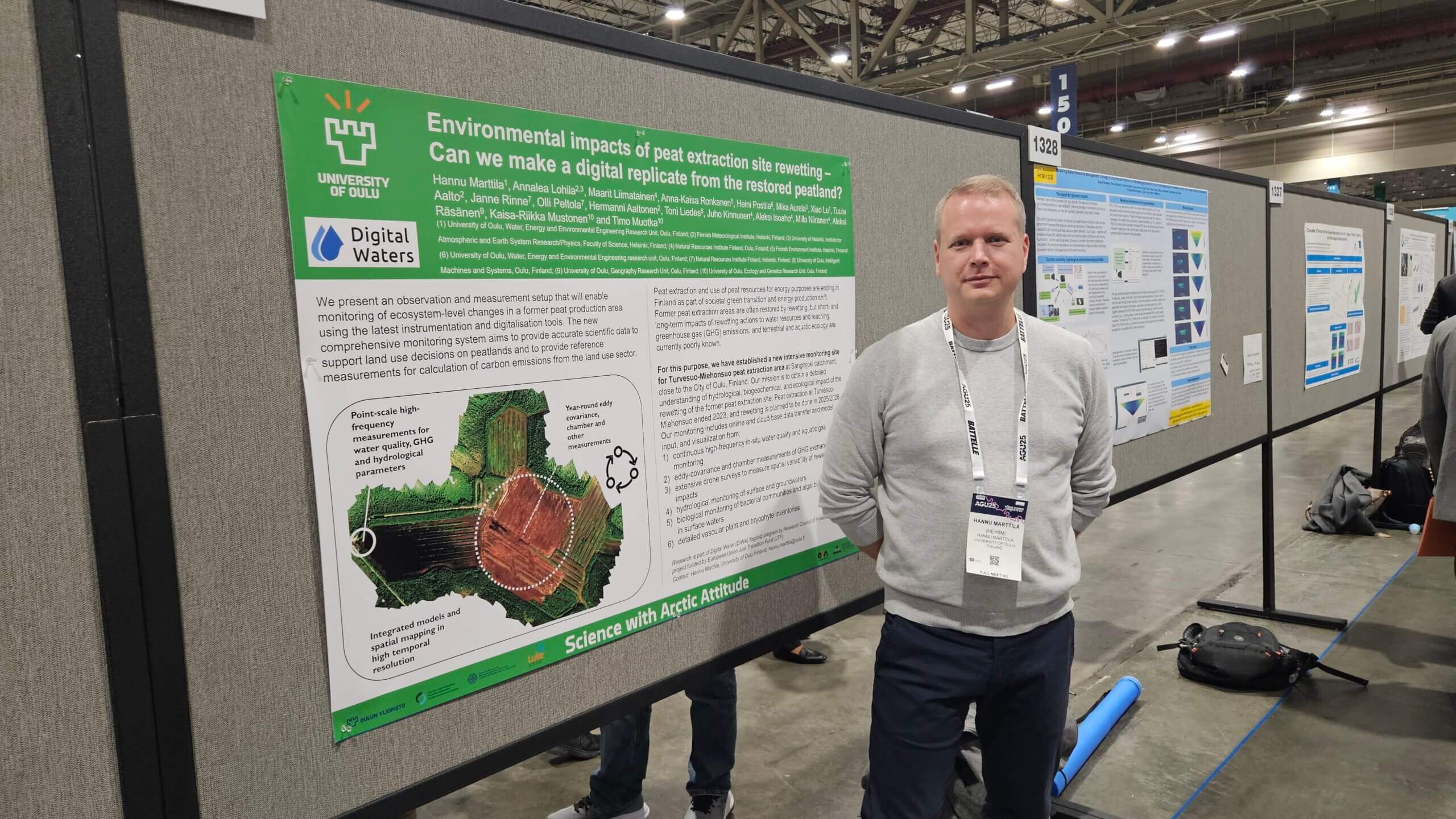 Hannu Marttila presenting a poster