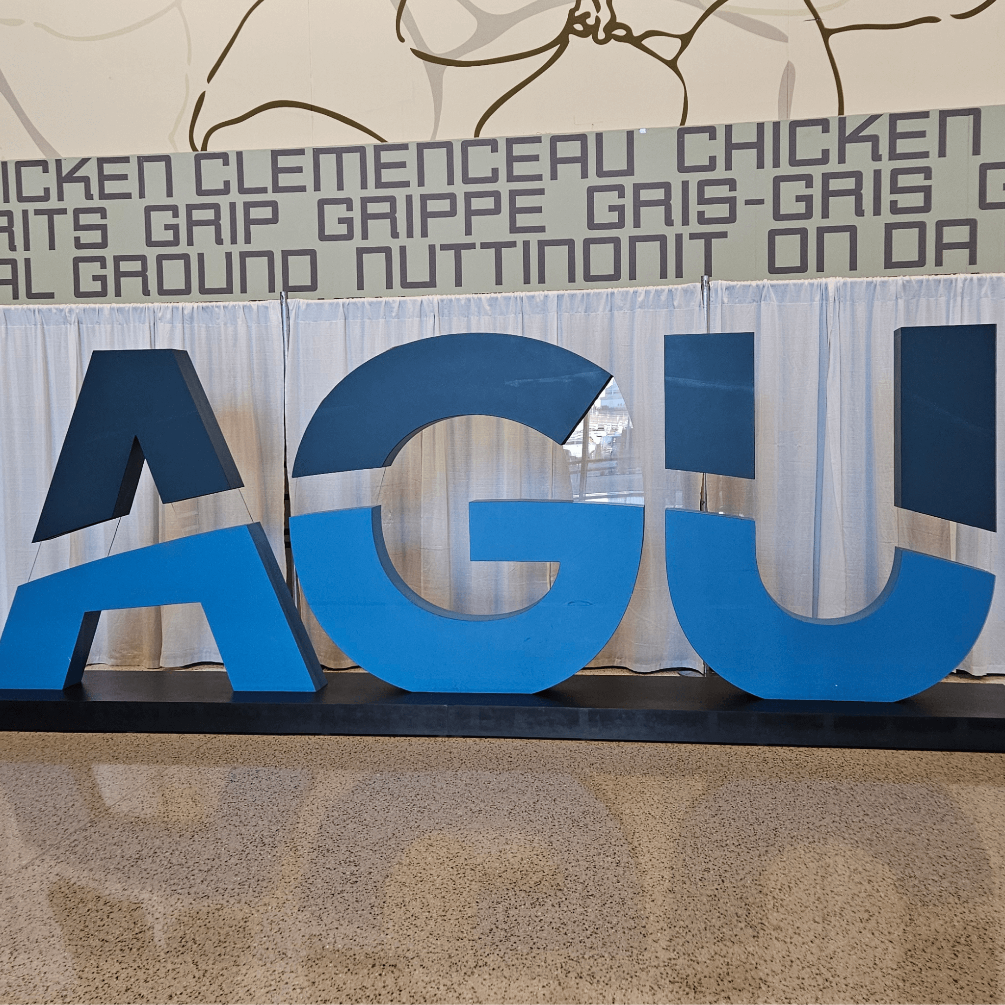 AGU sign